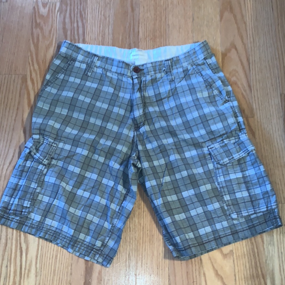 Paper Denim & Cloth Men’s Plaid Cargo Shorts 32